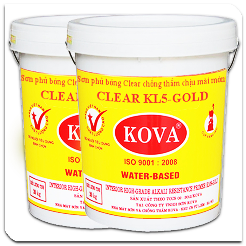 SƠN PHỦ BÓNG CLEAR CHỐNG THẤM, CHỊU MÀI MÒN CLEAR KL5-GOLD